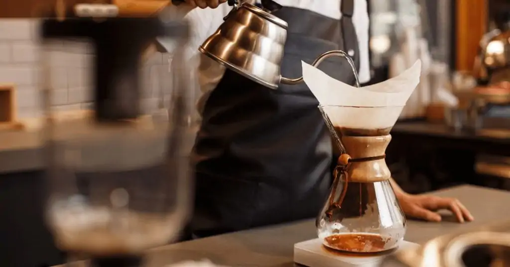 chemex brewing setup