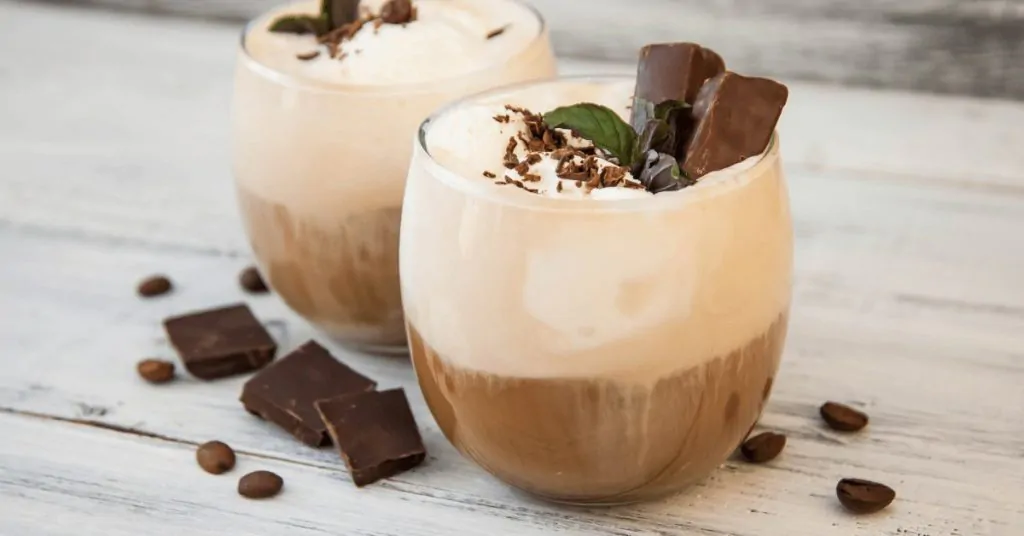 mocha in glass