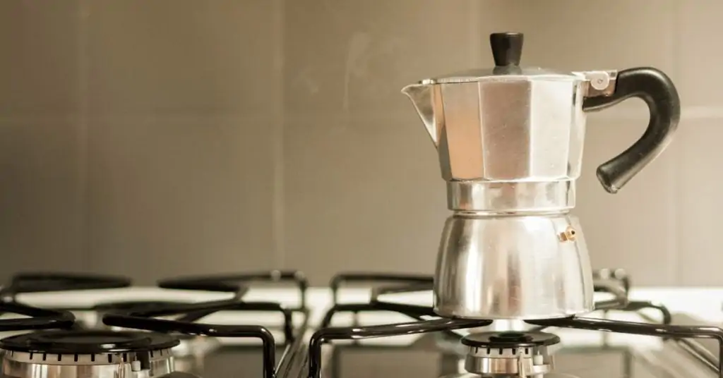 moka pot on stovetop