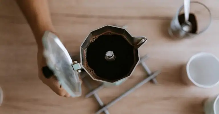 moka pot from above