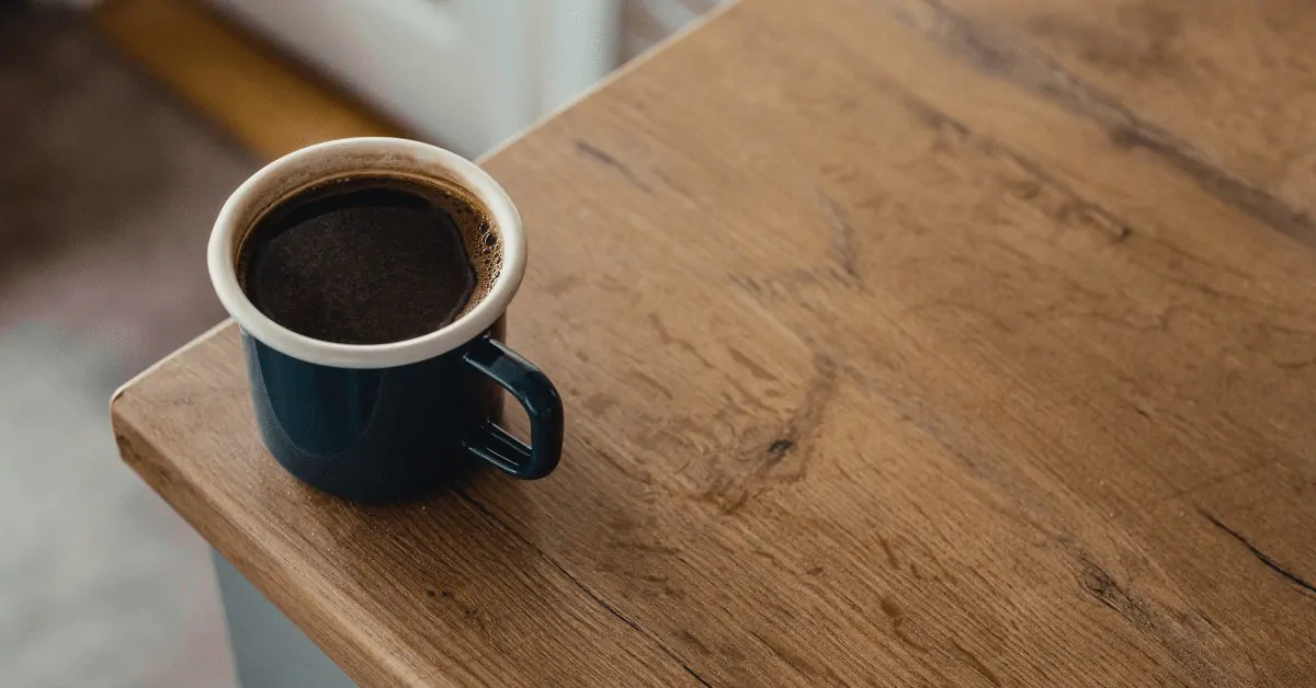 coffee on a kitchen counter