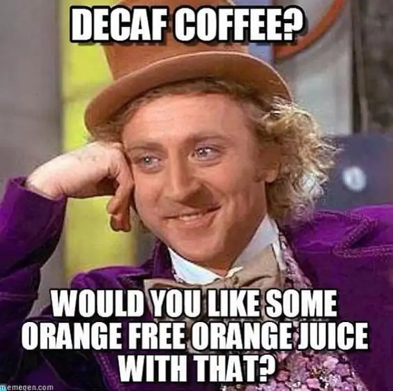 decaf coffee