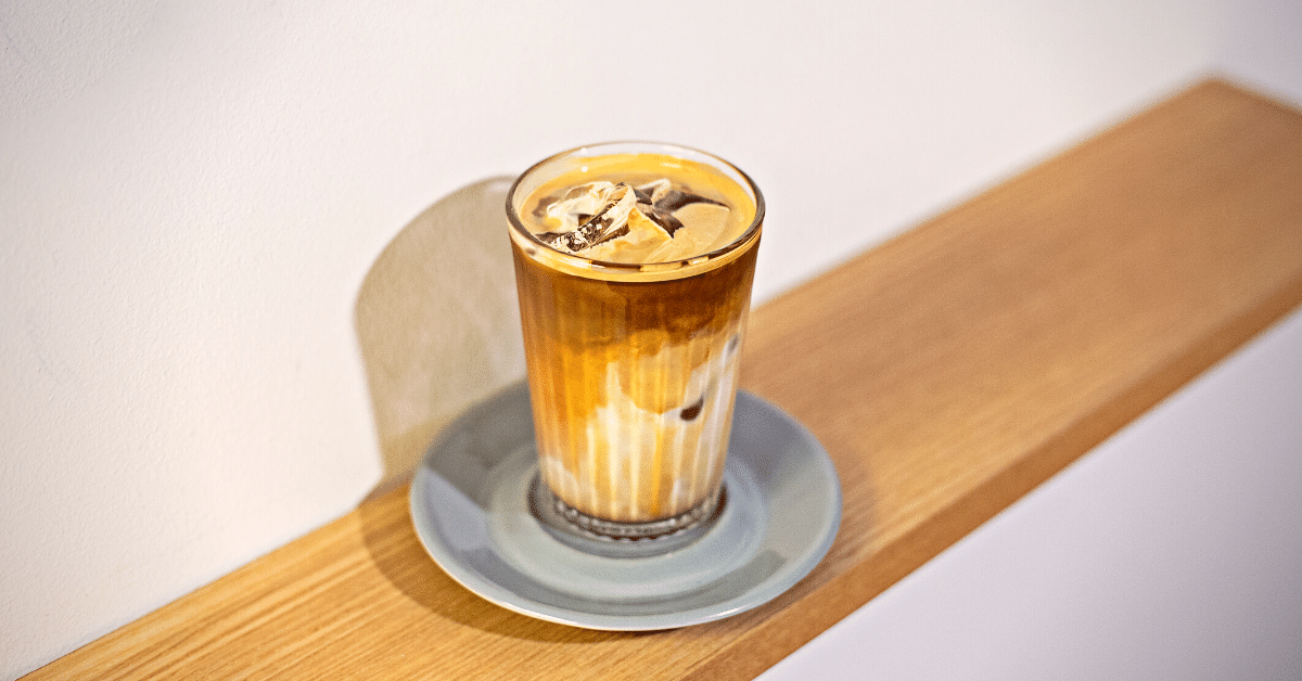 iced flat white coffee drink