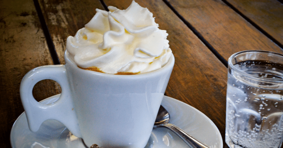 espresso with whipped cream