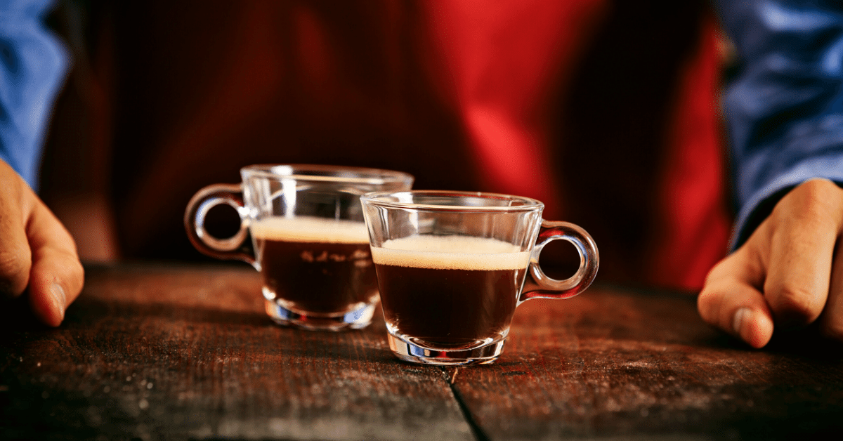 two espresso cups