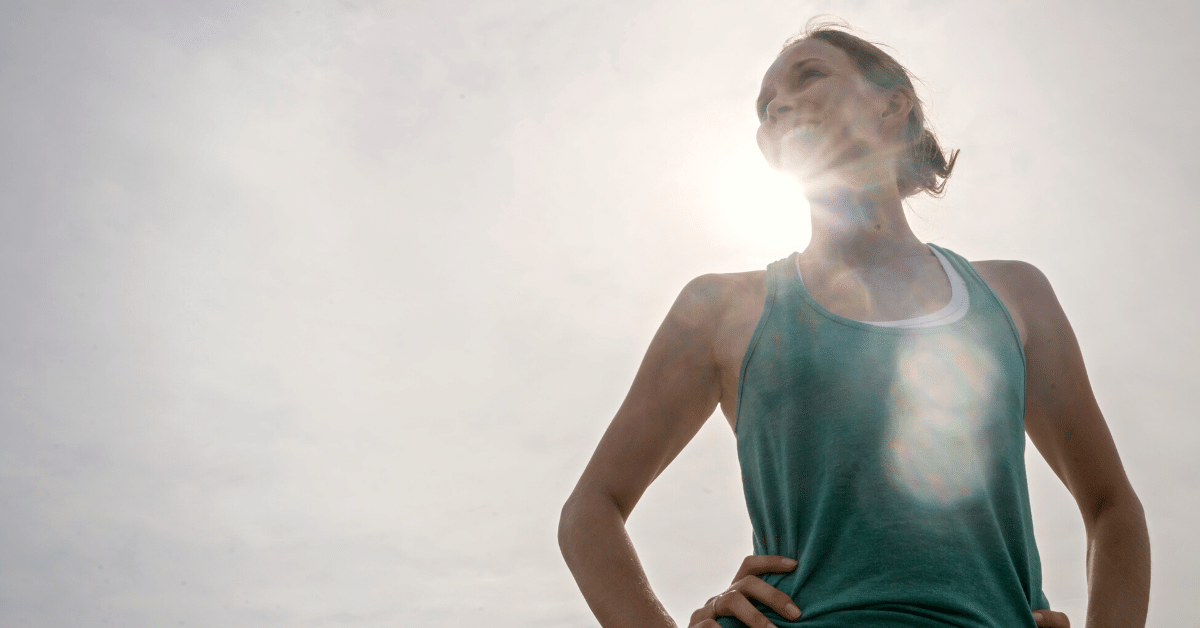 woman exercising outdoors