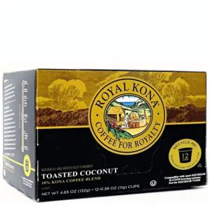 Royal Kona Toasted Coconut 10% Kona Blend Single Serve Coffee Pods