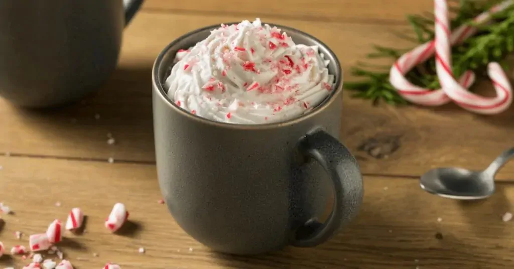 Peppermint mocha in a mug