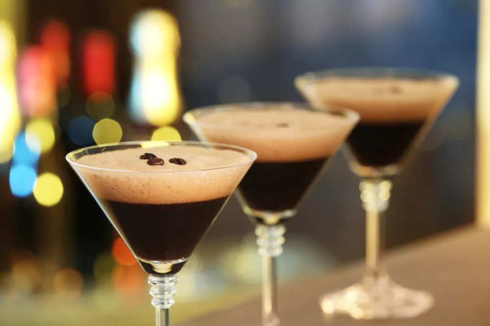 glasses of delicious espresso martini